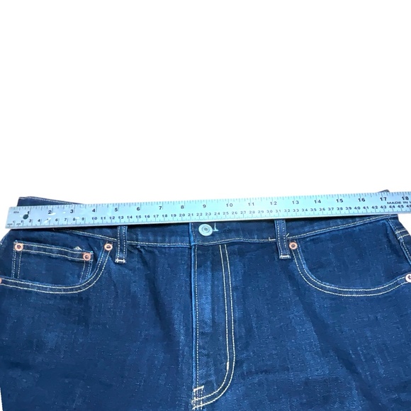 AMERICAN EAGLE Cotton Blend Dark Wash Barrel 5 Pocket Jeans US Sz 12 Regular - Picture 5 of 9